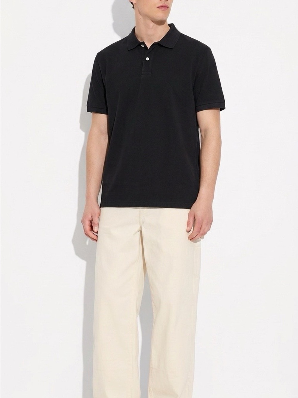 St. John's Bay Black Short-Sleeve Polo